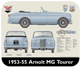 Arnolt MG Open Tourer 1953-55 Place Mat, Small
